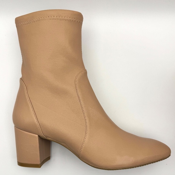 NWT Stuart Weitzman Yuliana 60 Nappa Leather Heeled Boots Adobe Beige Size 6.5 - Picture 14 of 16